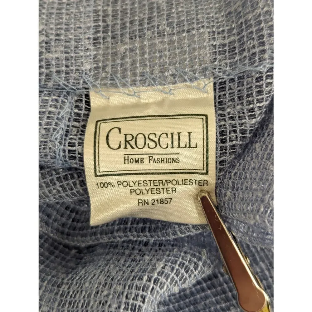 CROSCILL HOME FASHIONS! HYDRANGEA BLUE 21 FOOT LENGTH DRAPERY PANEL, 52